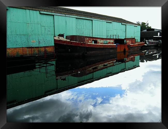 Old Barge Framed Print by Chris Day
