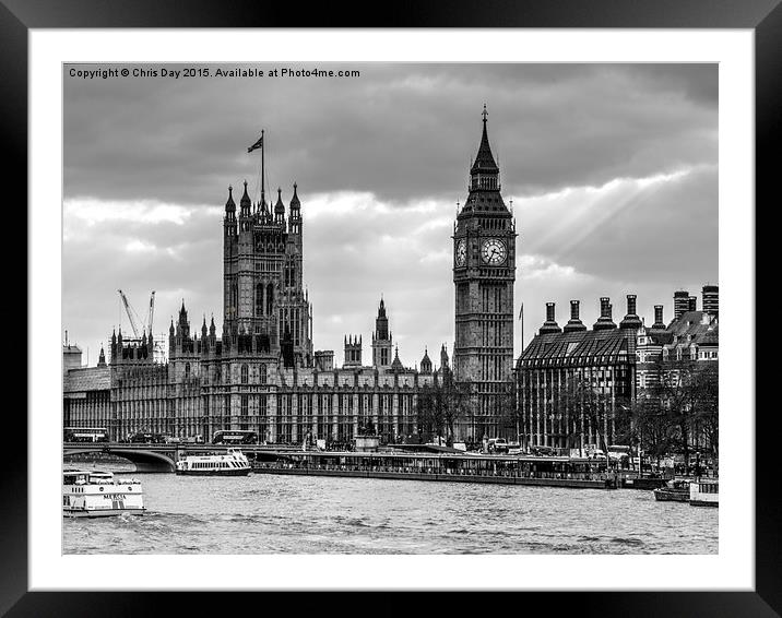  Houses of Parliament Framed Mounted Print by Chris Day