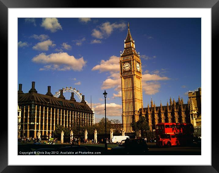 Parliament Square Framed Mounted Print by Chris Day
