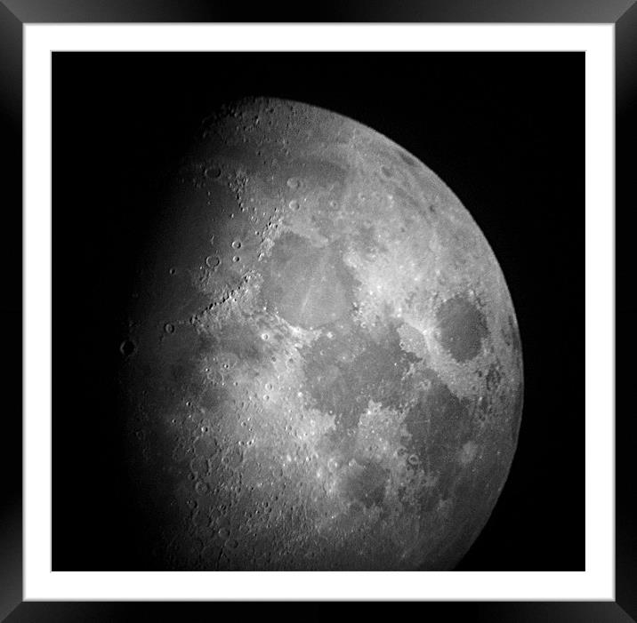 The Moon Framed Mounted Print by Chris Day