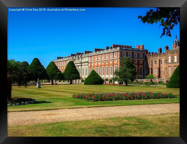 Hampton Court Palace Framed Print by Chris Day