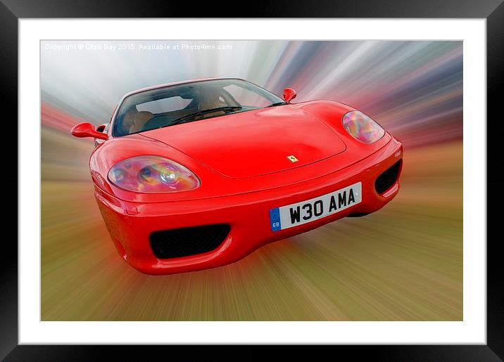 Ferrari 360 Modena Framed Mounted Print by Chris Day