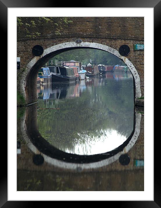 Houseboats in Cowley Framed Mounted Print by Chris Day