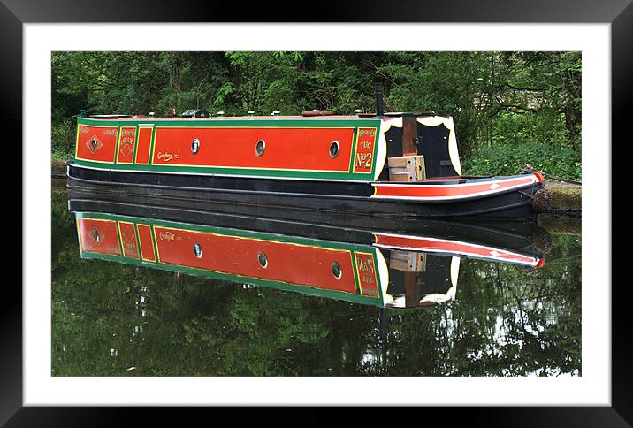 Narrow boat Framed Mounted Print by Chris Day