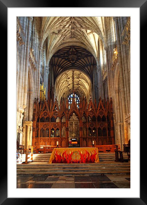 Winchester Cathedral Altar Framed Mounted Print by Chris Day