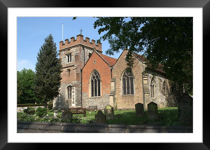 St Marys Parish Church Harefield Framed Mounted Print by Chris Day