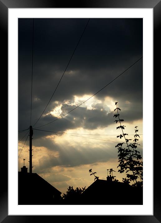 Urban Skyline over West London Framed Mounted Print by Chris Day