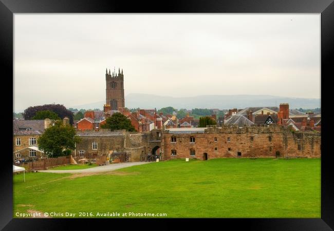 Ludlow Castle Framed Print by Chris Day