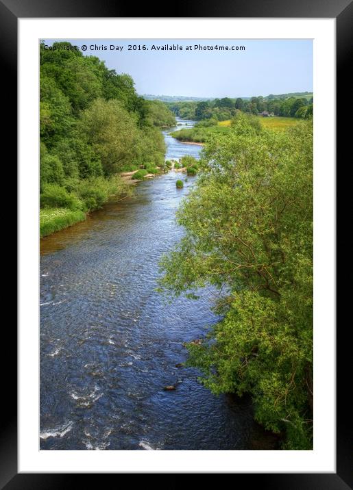River Wye at Hay-on-Wye Framed Mounted Print by Chris Day