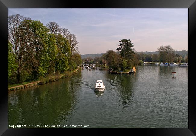 Temple Lock on the River Thames Framed Print by Chris Day