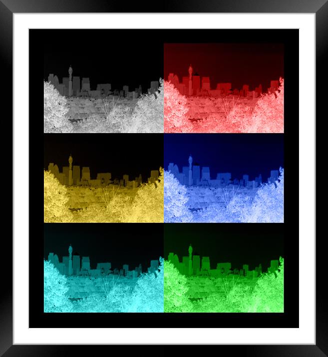 Negativecity montage - London Skyline Framed Mounted Print by Chris Day