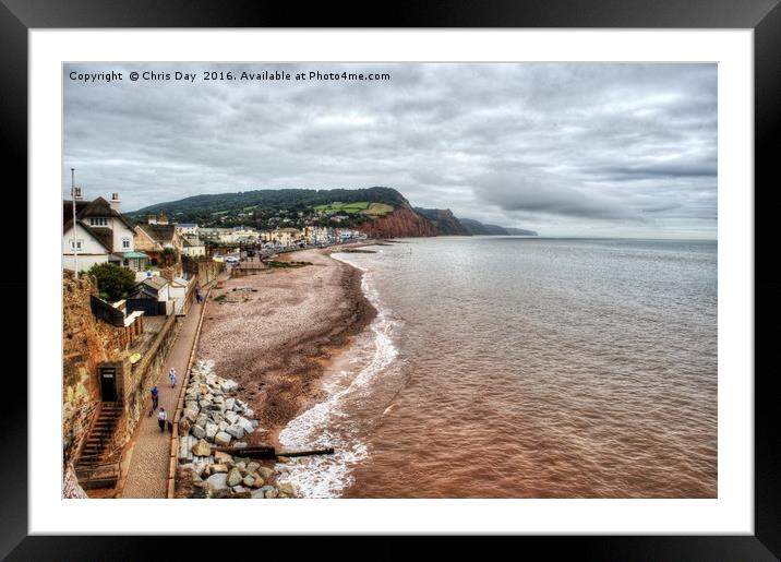 Sidmouth  Framed Mounted Print by Chris Day