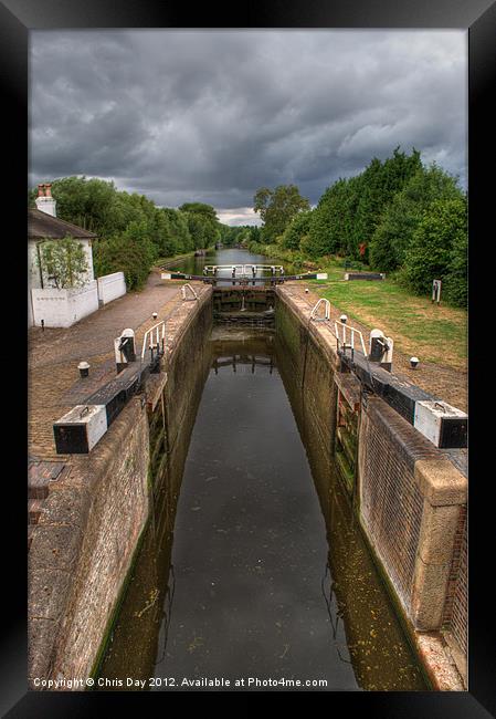 Wide Water Lock Harefield 3 Framed Print by Chris Day