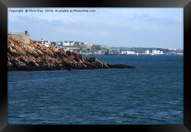 Plymouth coastline Framed Print by Chris Day