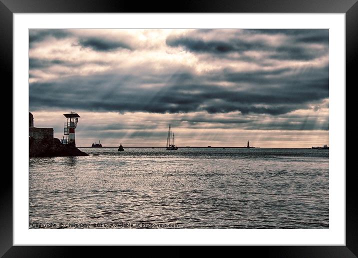 Plymouth Sound  Framed Mounted Print by Chris Day