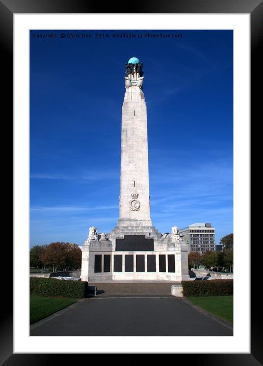 Naval Memorial Plymouth Framed Mounted Print by Chris Day