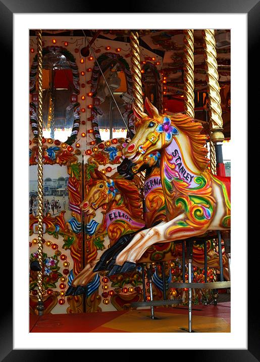 Carousel Framed Mounted Print by Chris Day