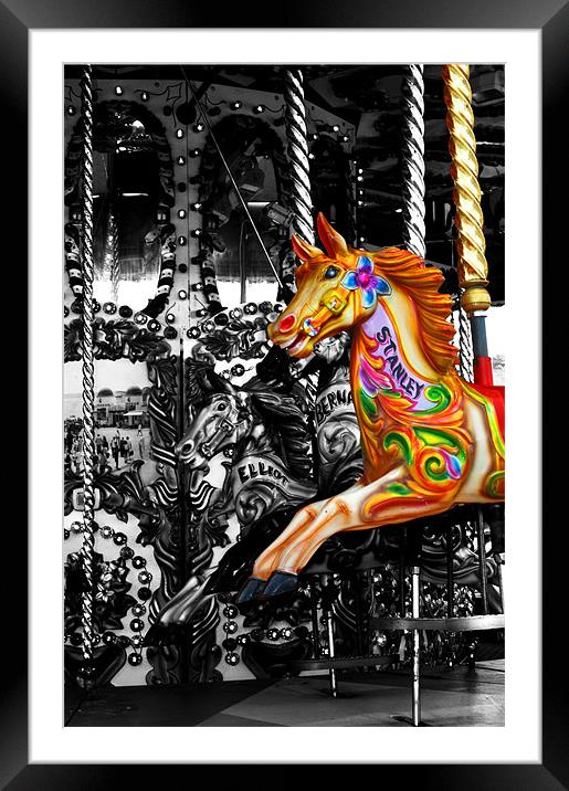 Carousel in isolation Framed Mounted Print by Chris Day