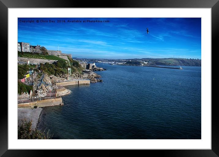 Plymouth Seafront Framed Mounted Print by Chris Day