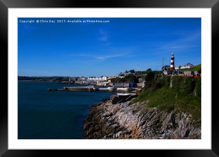 Plymouth Hoe and Foreshore Framed Mounted Print by Chris Day