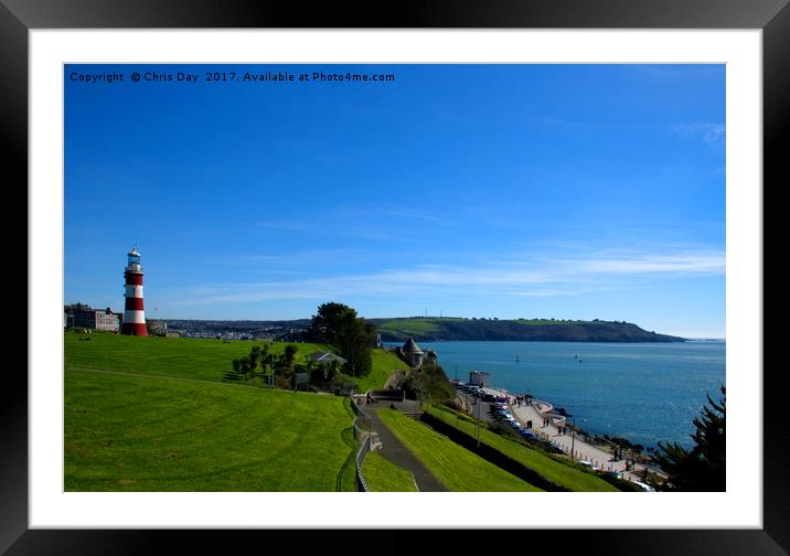 Plymouth Hoe Framed Mounted Print by Chris Day