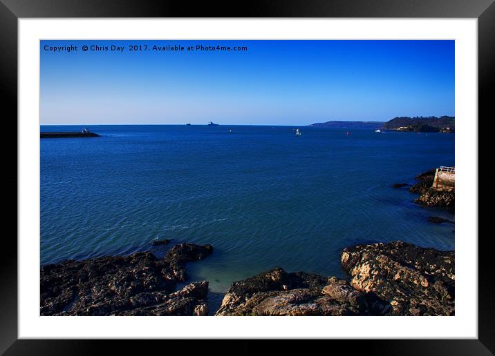Plymouth Sound Framed Mounted Print by Chris Day