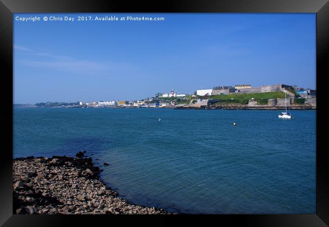 Plymouth Hoe and Foreshore Framed Print by Chris Day