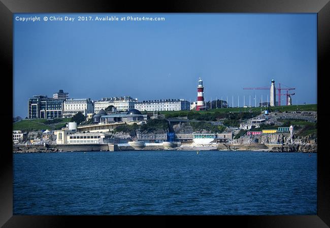 Plymouth Hoe and Foreshore Framed Print by Chris Day