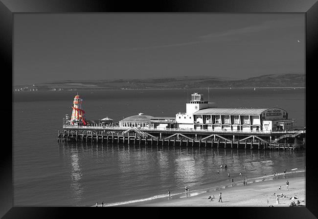 Bournemouth Pier and the Red Helter Skelter Framed Print by Chris Day
