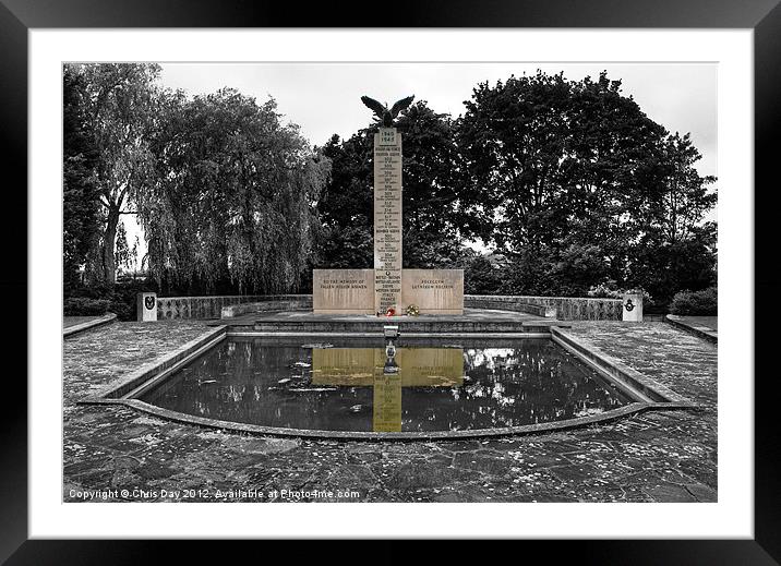 Polish War Memorial Isolation Framed Mounted Print by Chris Day