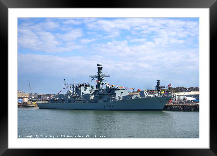 HMS Northumberland Framed Mounted Print by Chris Day