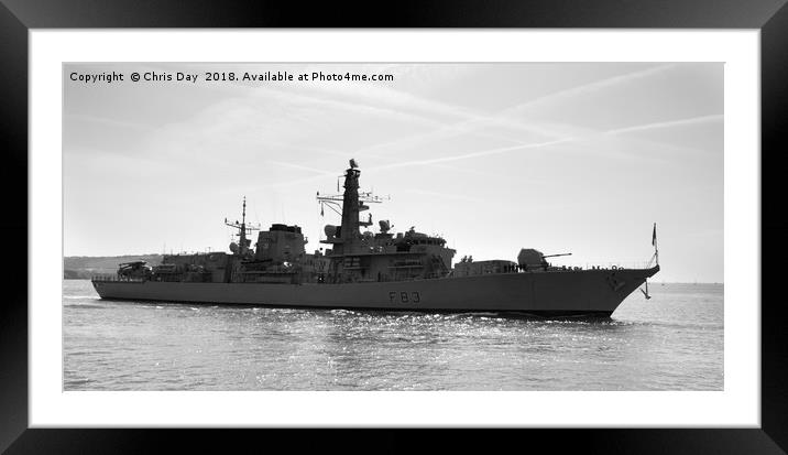 HMS St Albans Framed Mounted Print by Chris Day