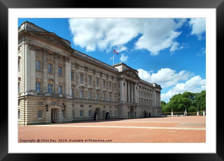 Buckingham Palace Framed Mounted Print by Chris Day