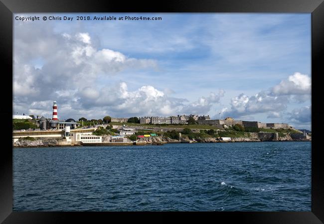 Plymouth Hoe and the Royal Citadel Framed Print by Chris Day