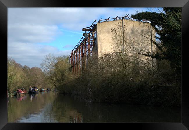 Grand Union canal building Framed Print by Chris Day