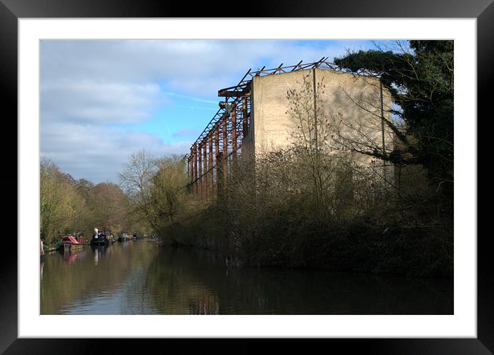 Grand Union canal building Framed Mounted Print by Chris Day