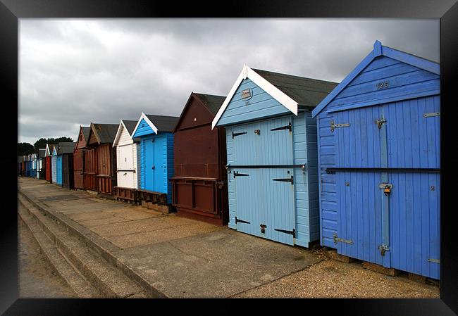 Highcliffe huts 4 Framed Print by Chris Day