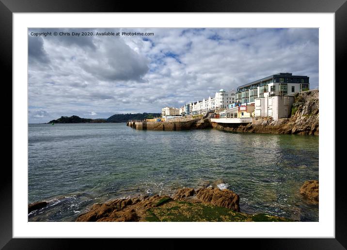 West Hoe Foreshore Framed Mounted Print by Chris Day