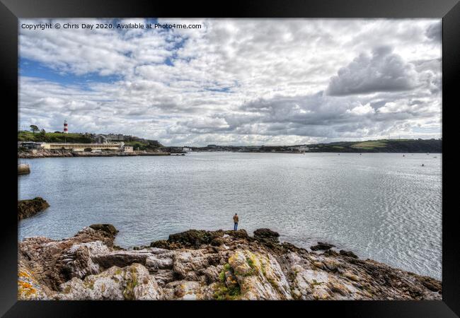 View towards the Plym Framed Print by Chris Day
