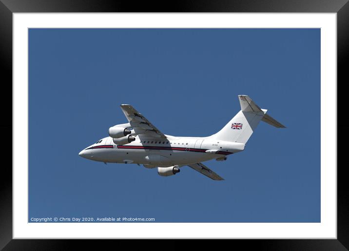 British Aerospace 146-100 Statesman Framed Mounted Print by Chris Day