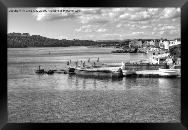 Tinside Lido and Foreshore Framed Print by Chris Day