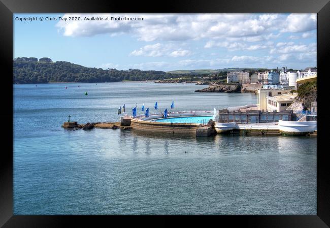 Tinside Lido and Foreshore Framed Print by Chris Day
