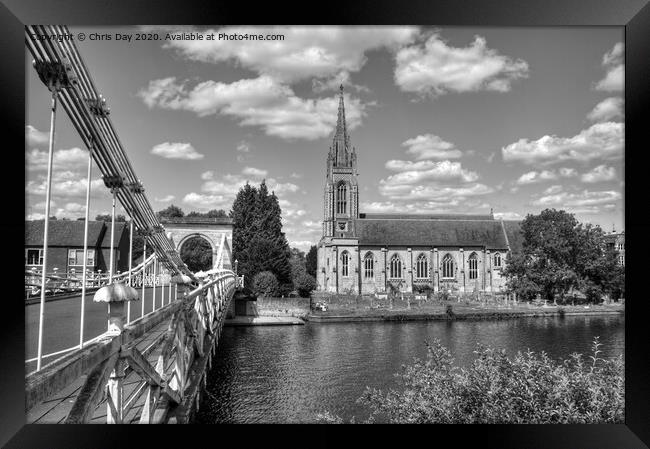 Marlow Bridge and All Saints Framed Print by Chris Day