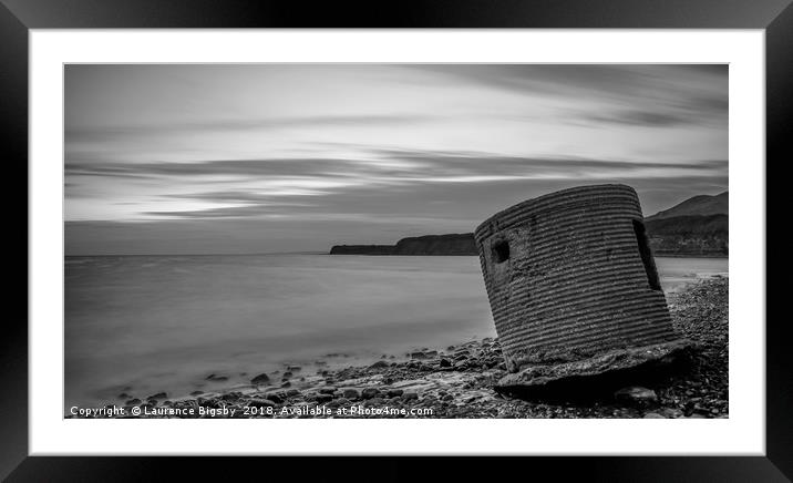 The Lonely Pillbox Framed Mounted Print by Laurence Bigsby