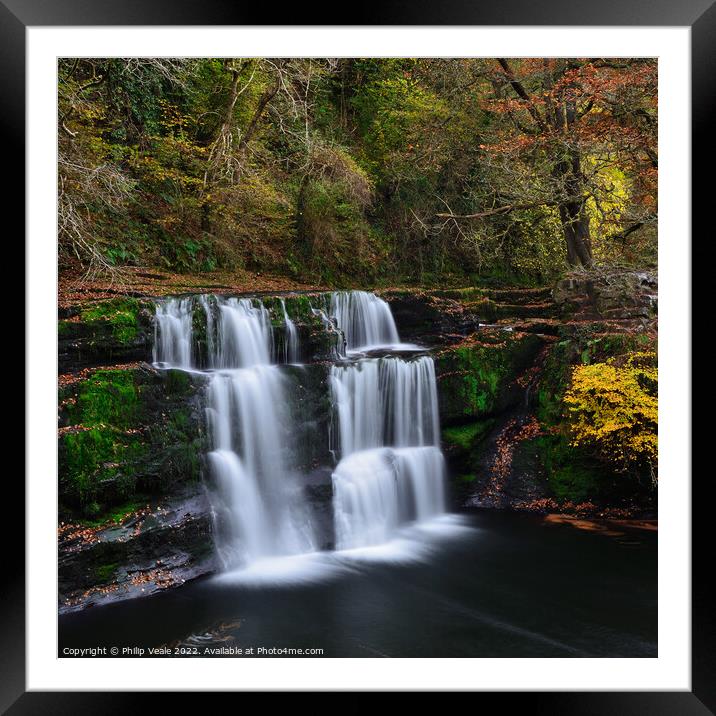 Autumnal Hues at Sgwd y Pannwr Framed Mounted Print by Philip Veale