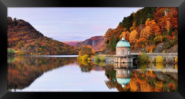 Garreg Ddu's Tranquil Autumn Embrace. Framed Print by Philip Veale