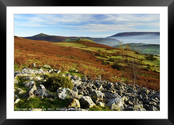 Sugarloaf and Table Mountains Autumn Glory. Framed Mounted Print by Philip Veale