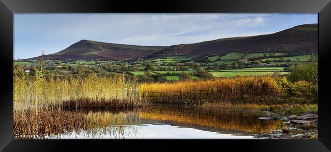 Llangorse Lake on a quiet morning. Framed Print by Philip Veale