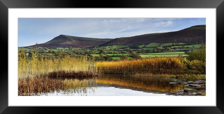 Llangorse Lake on a quiet morning. Framed Mounted Print by Philip Veale