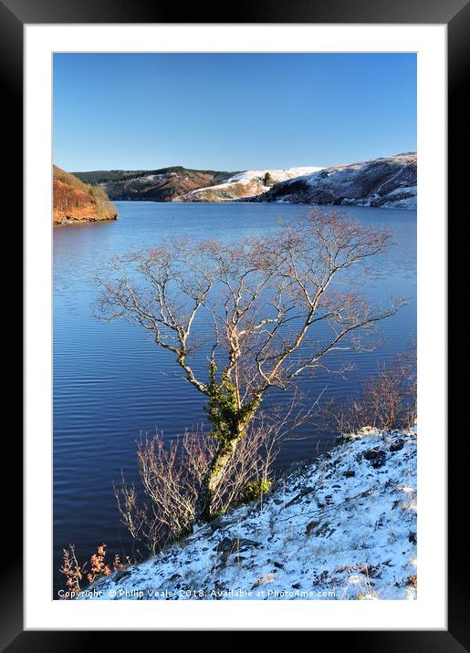 Llyn Brianne in Winter. Framed Mounted Print by Philip Veale